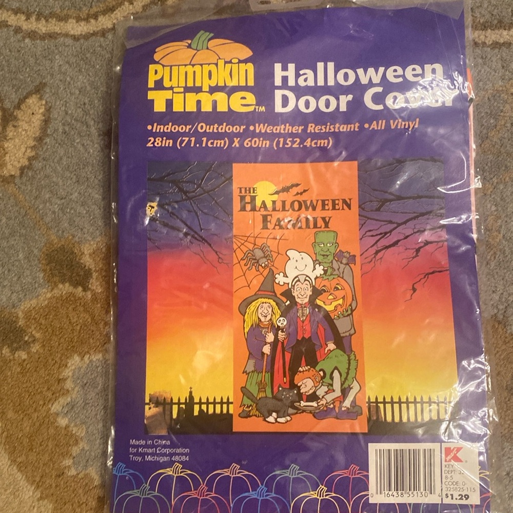 Vintage Halloween door cover $20